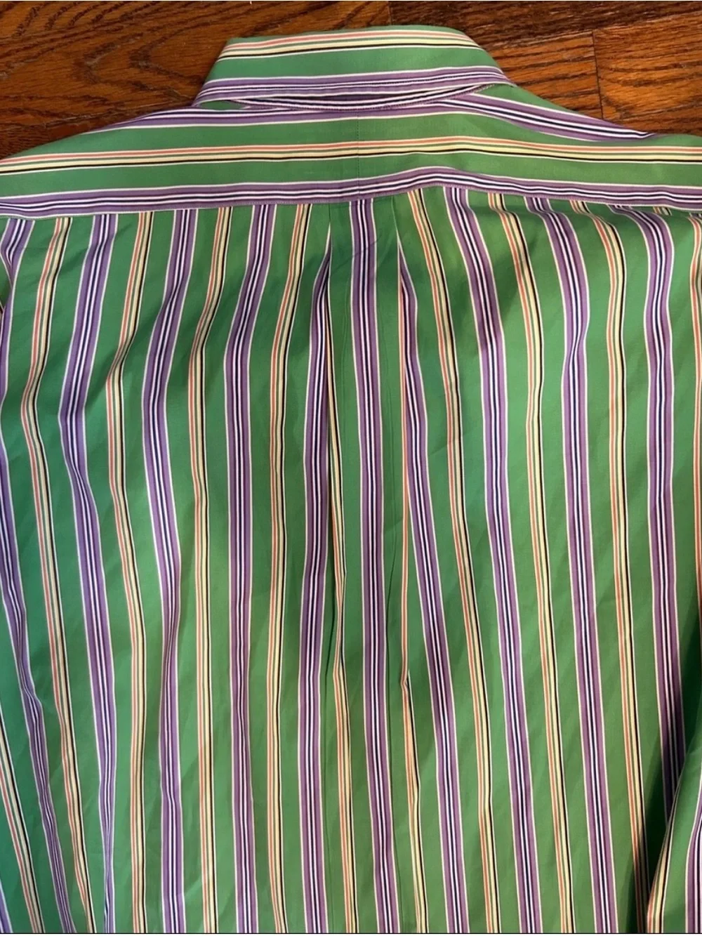 Polo by Ralph Lauren Green, Purple & White Striped Button-Down Shirt